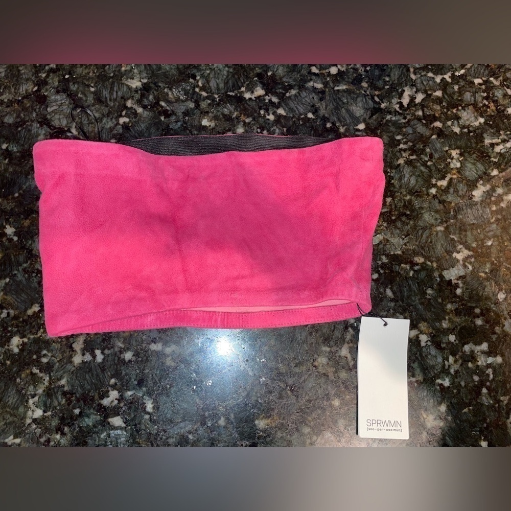 New! SPRWMN Suede Micro Tube Top in Pink 🩷 Small NWT! - Picture 12 of 16
